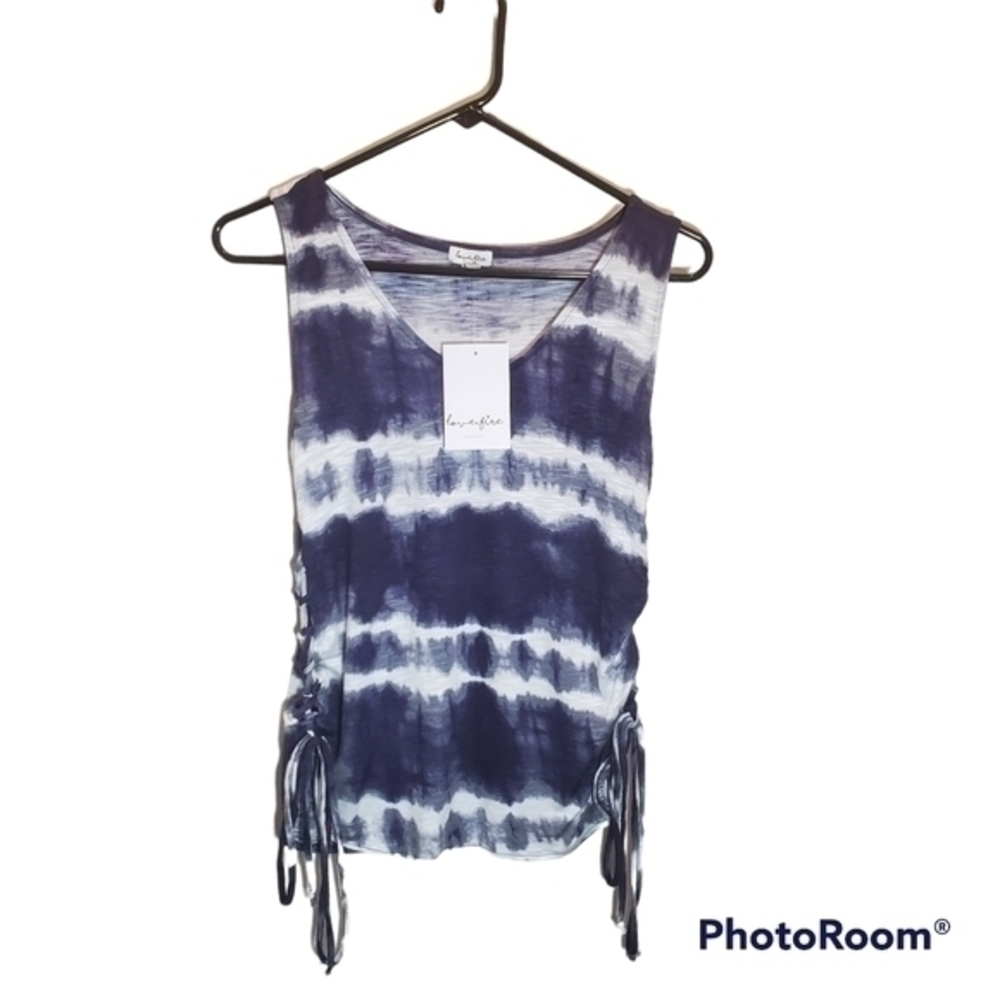 NWT Love, Fire Tie Dye Style Tank Top Size Medium